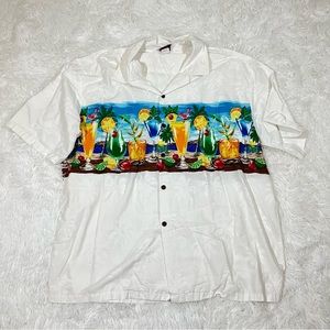 Vintage made in‎ Hawaii Hawaiian Shirt Button Up Size 2XL